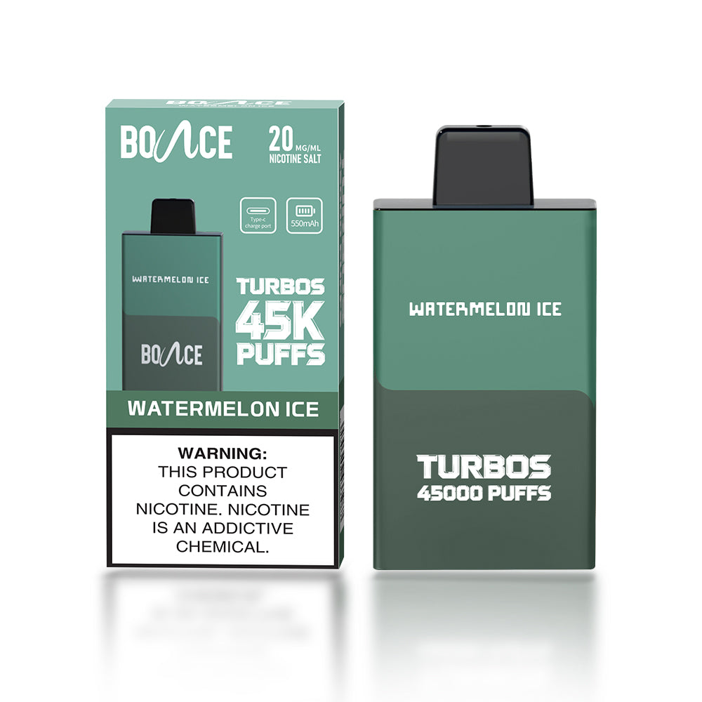 Bounce Vape TurboS 45000 Puffs | Disposable Vape 2% 5% Nicotine Big Puffs Low Price Free shipping Rechargeable
