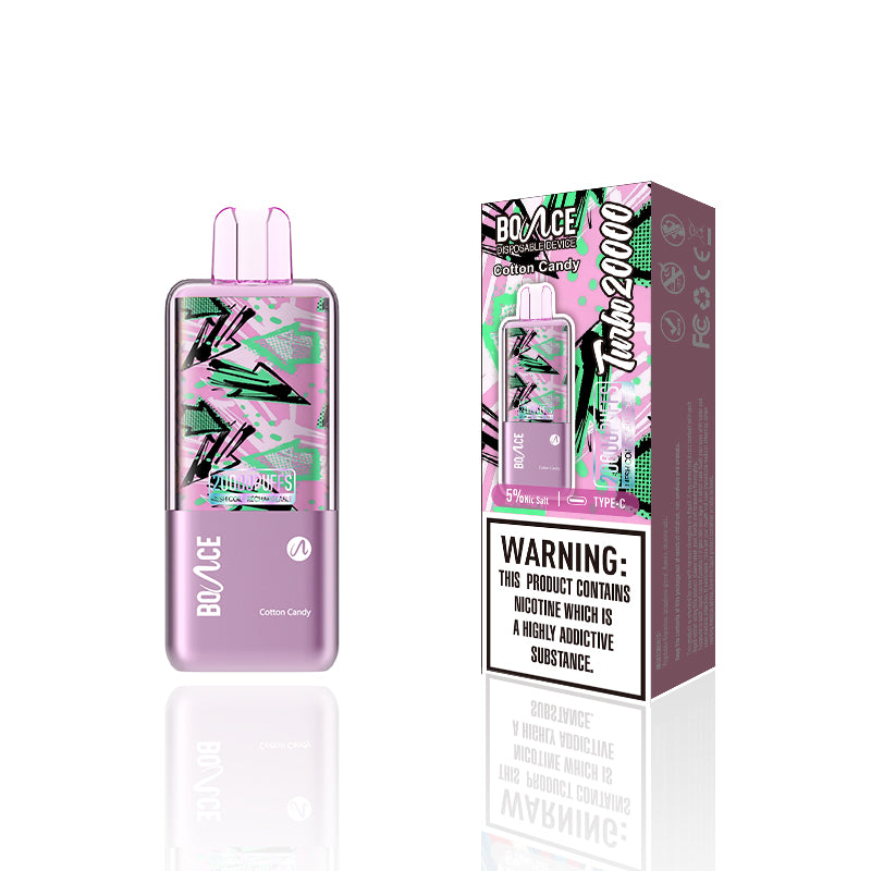 Bounce Vape Turbo 20000Puffs  | dispossable vape Wholesale Crystal Online Mesh Coil 5%Nicotine Rechargeable
