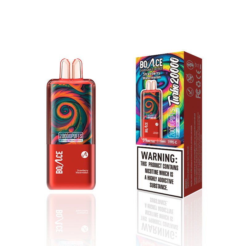 Bounce Vape Turbo 20000Puffs  | dispossable vape Wholesale Crystal Online Mesh Coil 5%Nicotine Rechargeable