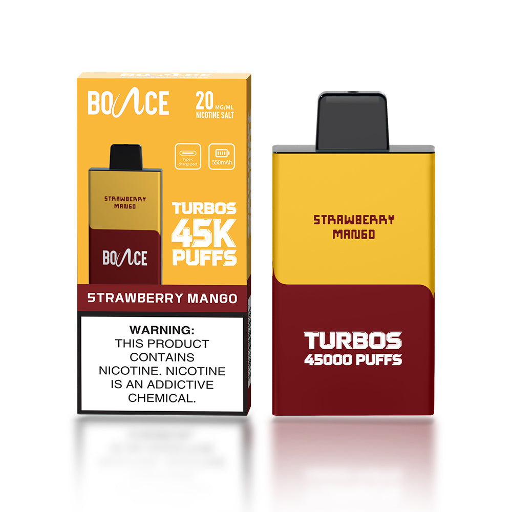 Bounce Vape TurboS 45000 Puffs | Disposable Vape 2% 5% Nicotine Big Puffs Low Price Free shipping Rechargeable