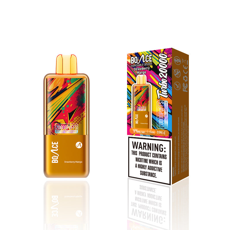 Bounce Vape Turbo 20000Puffs  | dispossable vape Wholesale Crystal Online Mesh Coil 5%Nicotine Rechargeable