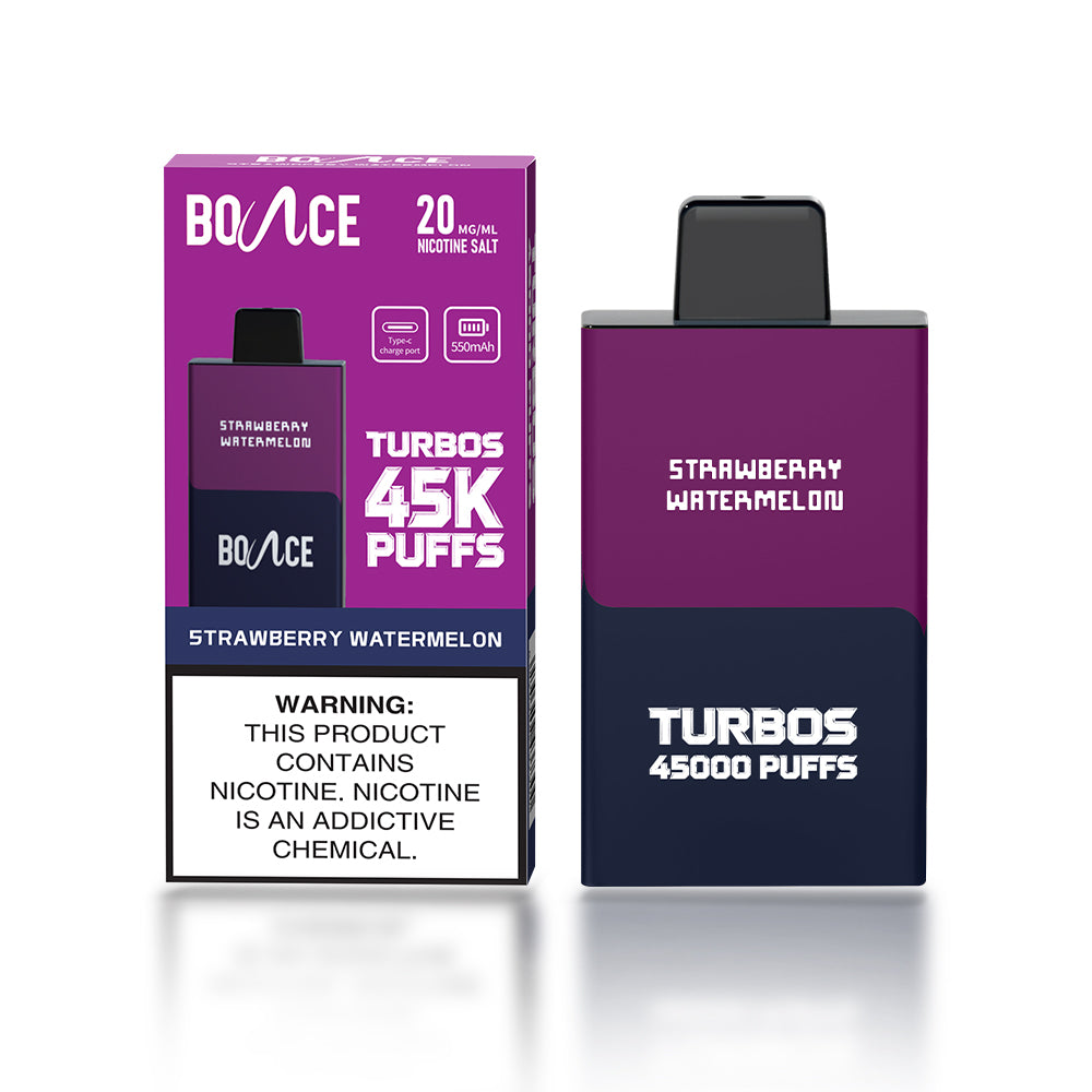 Bounce Vape TurboS 45000 Puffs | Disposable Vape 2% 5% Nicotine Big Puffs Low Price Free shipping Rechargeable